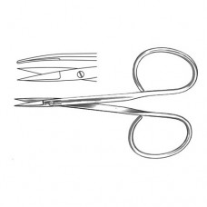 Salyer Ribbon Scissor Straight - Flat Shanks Stainless Steel, 9.5 cm - 3 3/4"